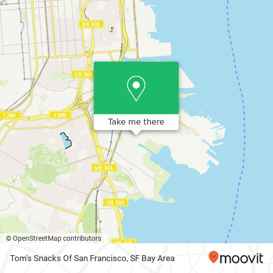 Mapa de Tom's Snacks Of San Francisco