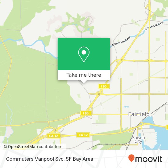 Mapa de Commuters Vanpool Svc