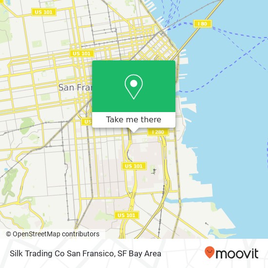 Silk Trading Co San Fransico map
