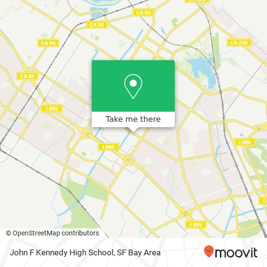 John F Kennedy High School map