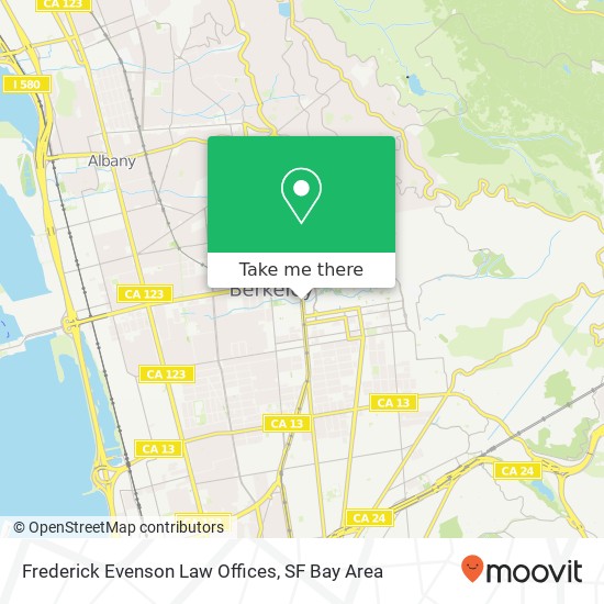 Frederick Evenson Law Offices map