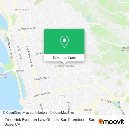 Mapa de Frederick Evenson Law Offices