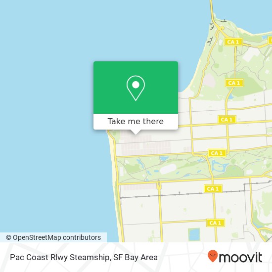 Pac Coast Rlwy Steamship map