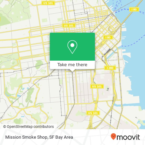 Mapa de Mission Smoke Shop