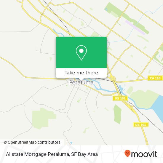 Allstate Mortgage Petaluma map