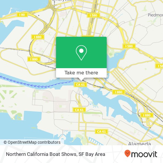 Northern California Boat Shows map