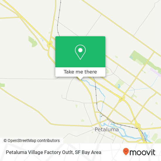 Petaluma Village Factory Outlt map