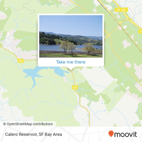 Calero Reservoir map