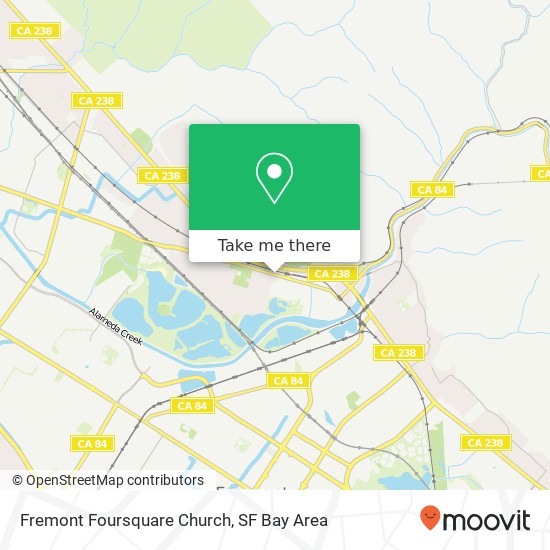 Mapa de Fremont Foursquare Church