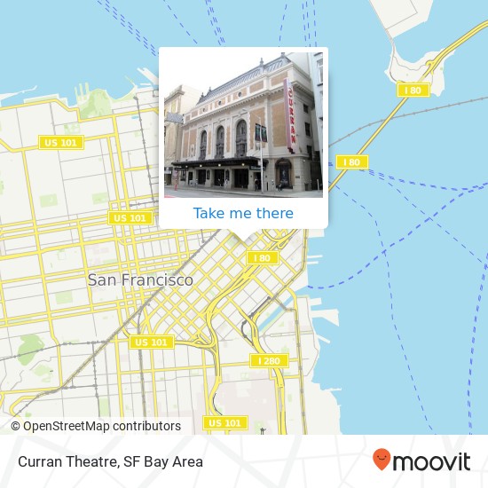 Curran Theatre map