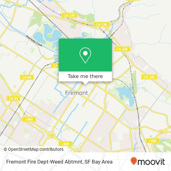 Fremont Fire Dept-Weed Abtmnt map