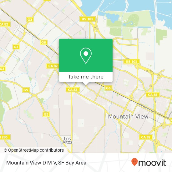 Mountain View D M V map