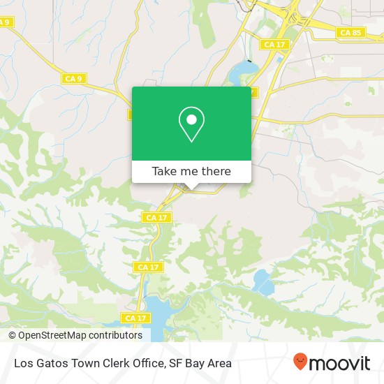Mapa de Los Gatos Town Clerk Office