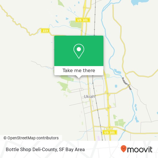 Mapa de Bottle Shop Deli-County