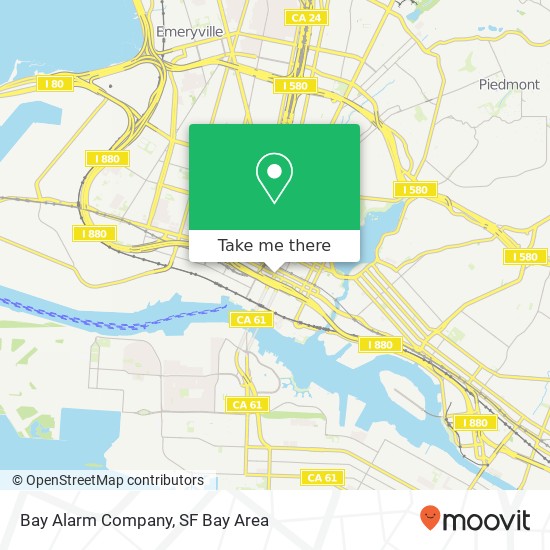 Mapa de Bay Alarm Company