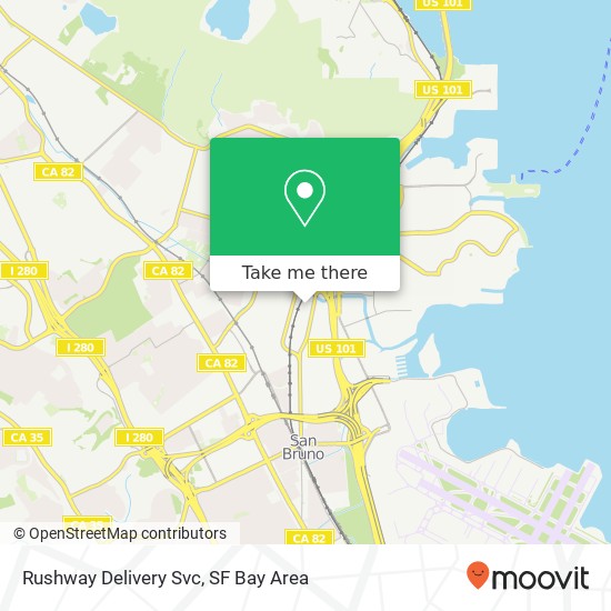 Mapa de Rushway Delivery Svc