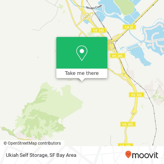 Ukiah Self Storage map