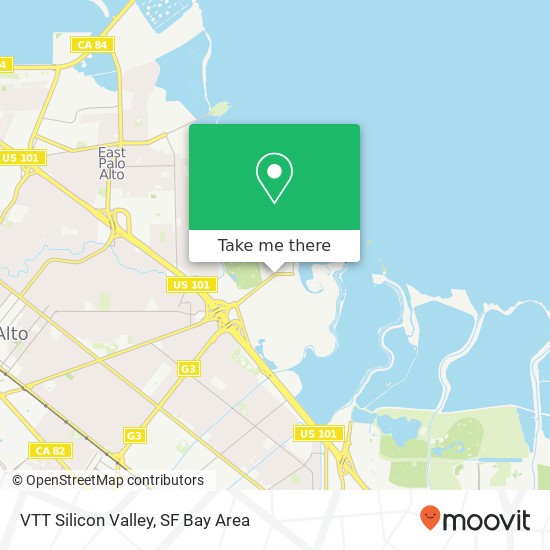 Mapa de VTT Silicon Valley