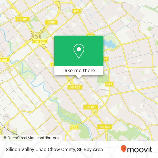 Mapa de Silicon Valley Chao Chow Cmnty