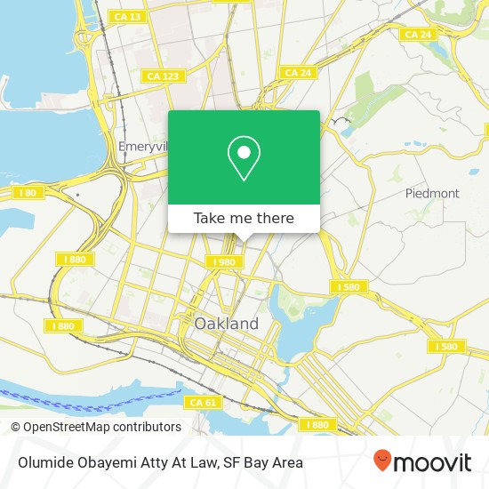Mapa de Olumide Obayemi Atty At Law