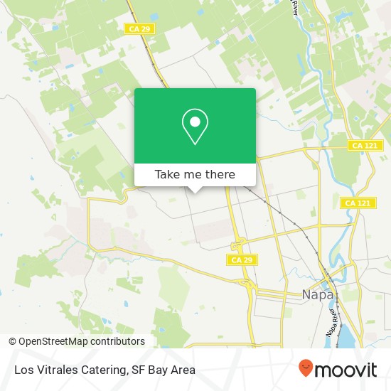 Los Vitrales Catering map