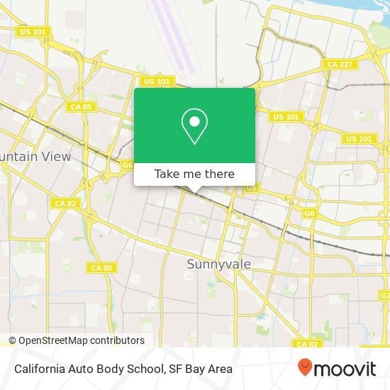 California Auto Body School map