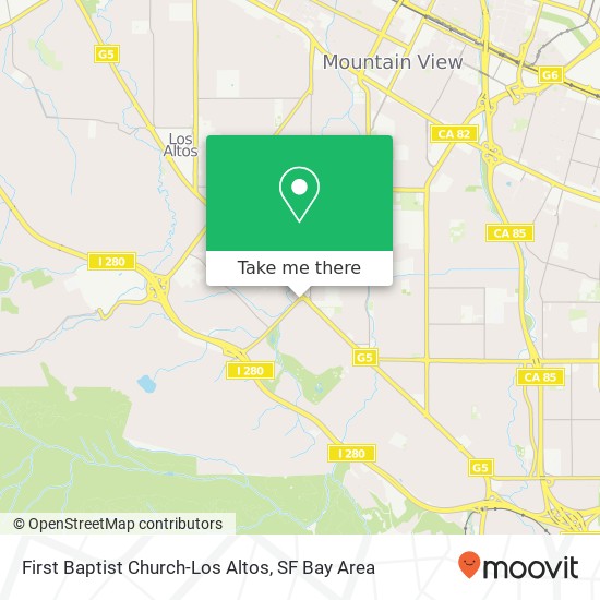 First Baptist Church-Los Altos map