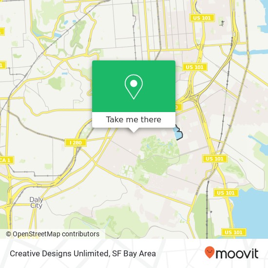Creative Designs Unlimited map