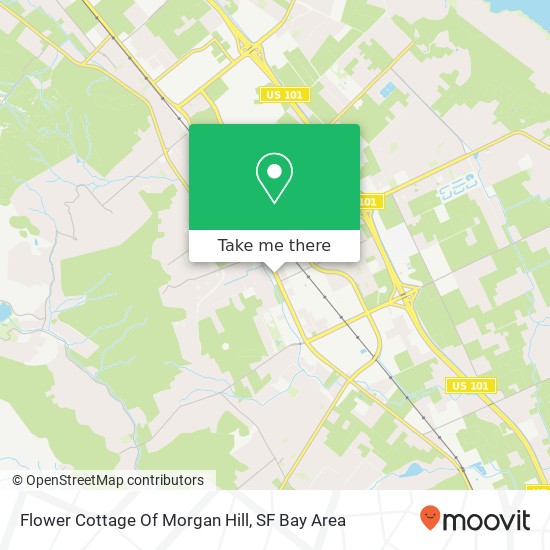 Flower Cottage Of Morgan Hill map