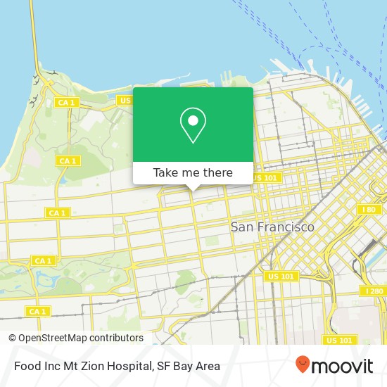 Mapa de Food Inc Mt Zion Hospital