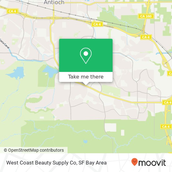 Mapa de West Coast Beauty Supply Co