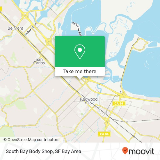 South Bay Body Shop map