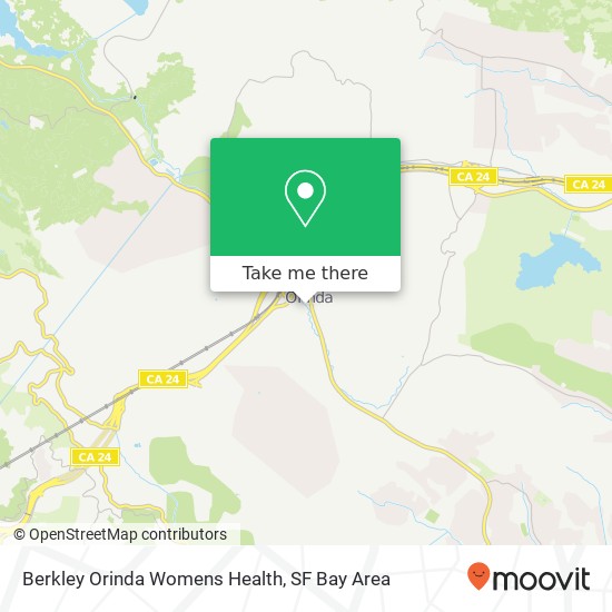 Berkley Orinda Womens Health map