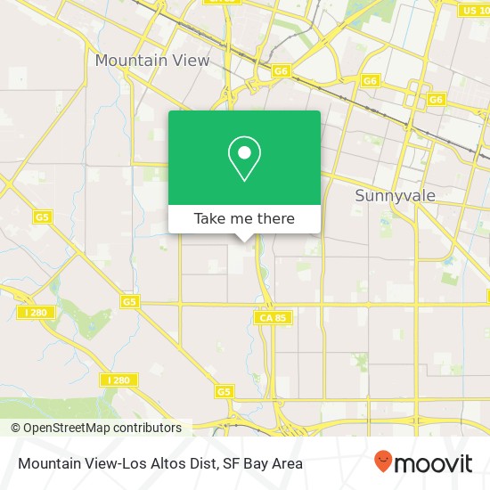 Mountain View-Los Altos Dist map