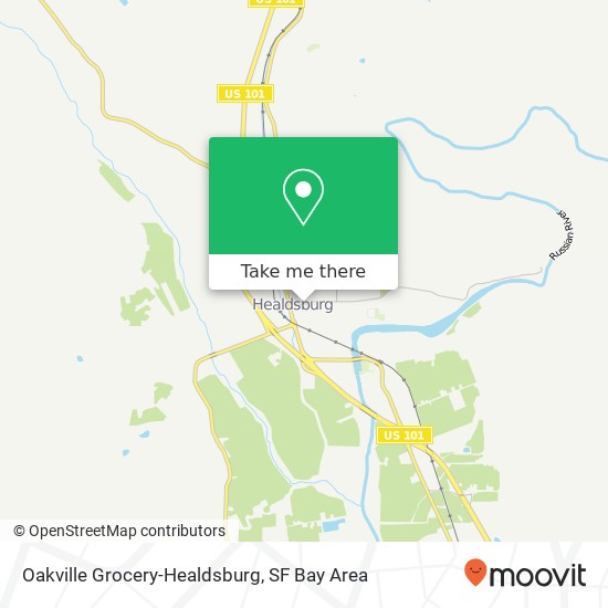 Mapa de Oakville Grocery-Healdsburg