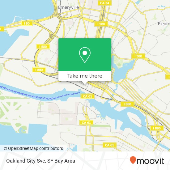 Mapa de Oakland City Svc