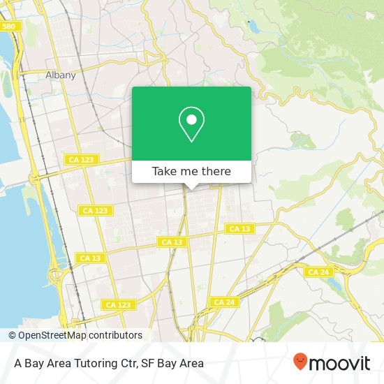 A Bay Area Tutoring Ctr map