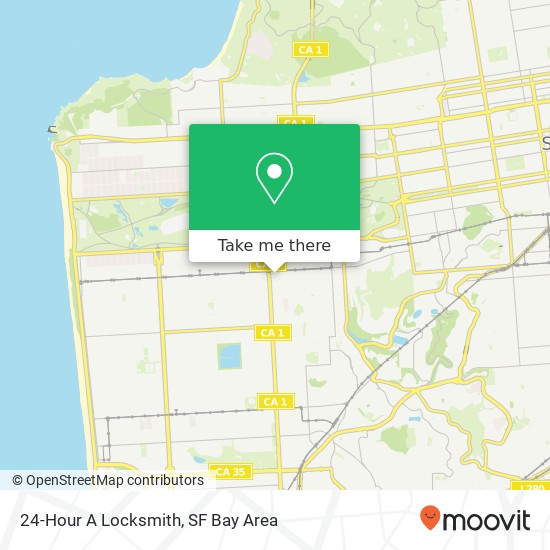 24-Hour A Locksmith map