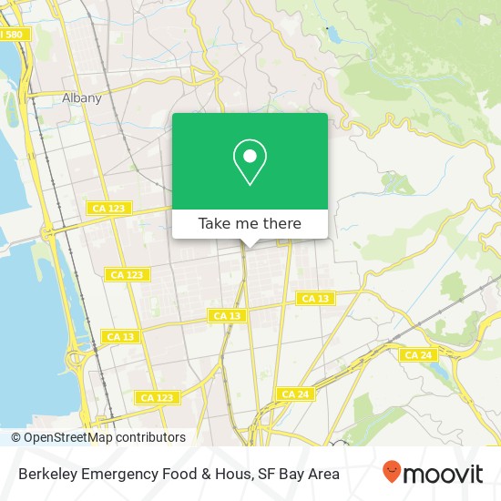 Berkeley Emergency Food & Hous map