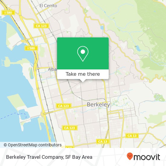 Mapa de Berkeley Travel Company