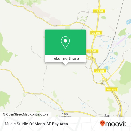 Mapa de Music Studio Of Marin