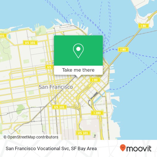 San Francisco Vocational Svc map