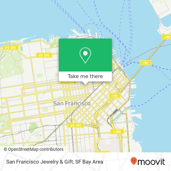 San Francisco Jewelry & Gift map