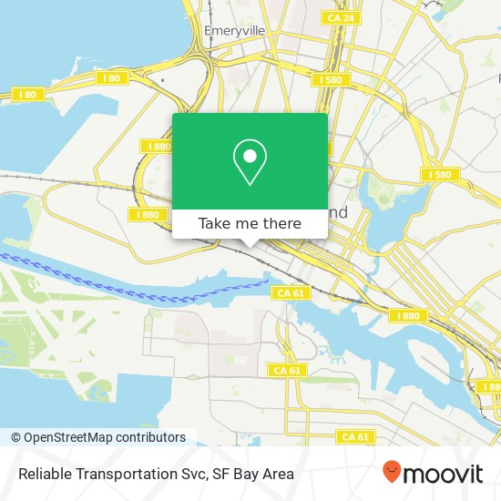 Reliable Transportation Svc map