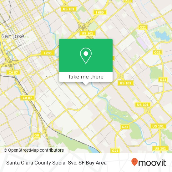 Santa Clara County Social Svc map