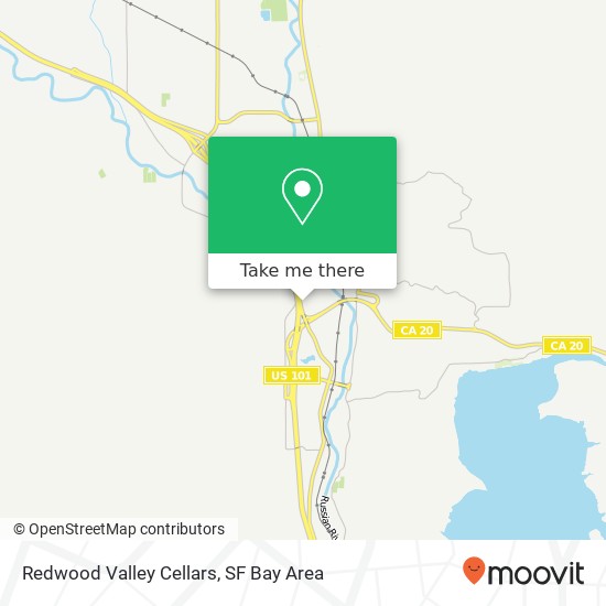 Redwood Valley Cellars map