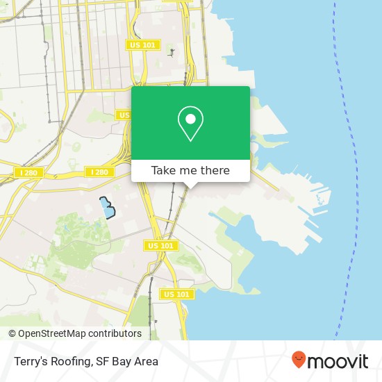 Terry's Roofing map