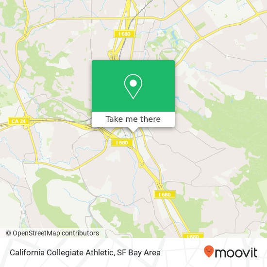 California Collegiate Athletic map