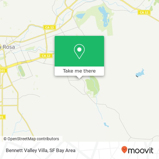 Bennett Valley Villa map