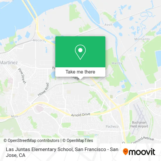 Las Juntas Elementary School map